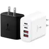 4-Port White/Black