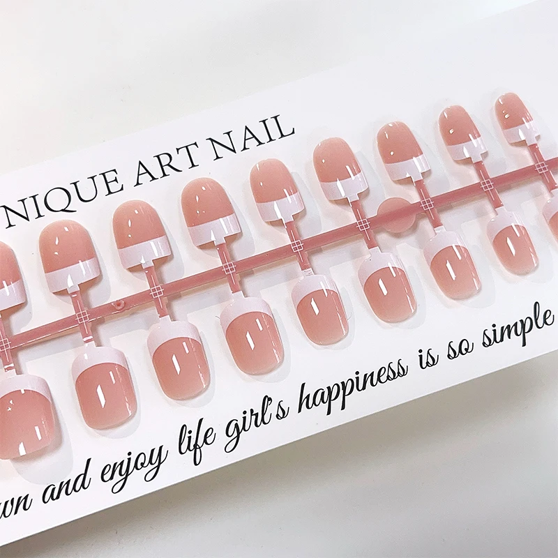 120PCS Pure Nude Colours French  Nails  False Nails Press on Nail Supplier