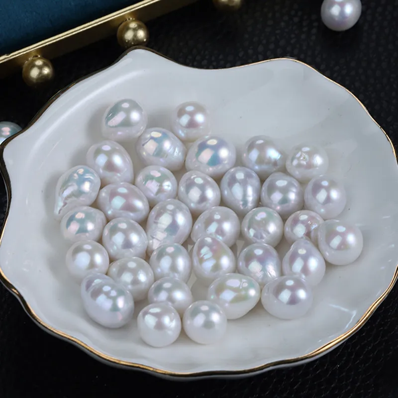 10-11mm 3A Baroque Irregular Good Quality White Edison Zhuji Pearl Farm Natural Freshwater Pearls From China