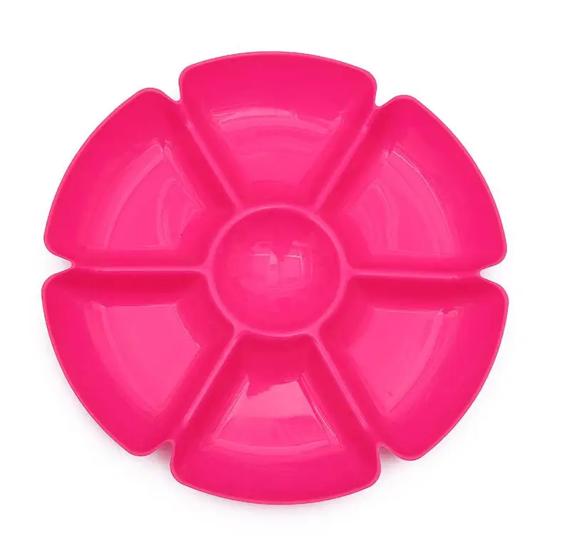 7 Sectional Round Plastic Serving Tray