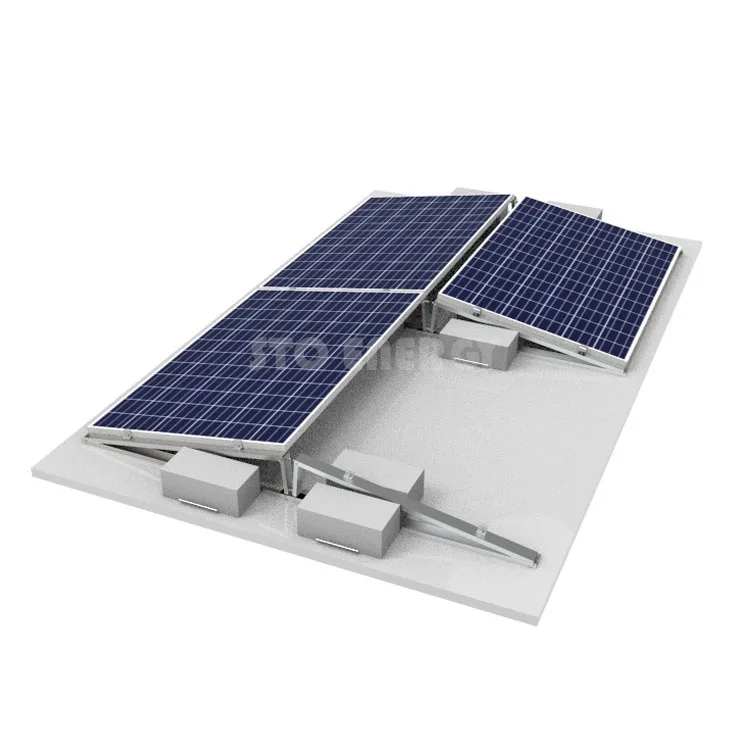 Picture of Non Penetrating Ballast Racking Flat Roof East To West Solar Bracket ...