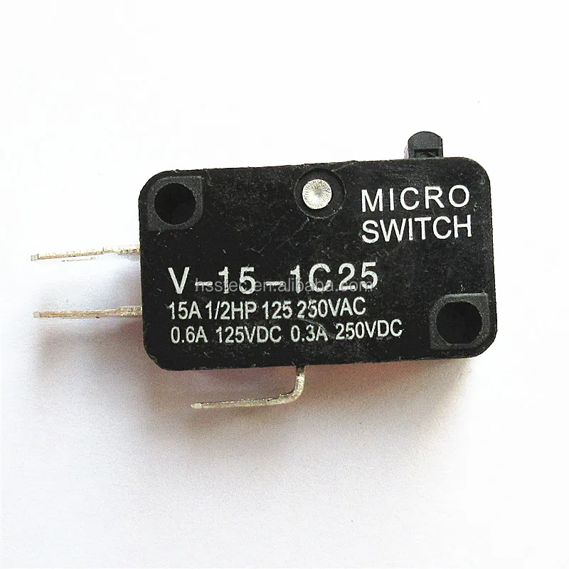 Микропереключатель V-15-1C25 через плечо с заклепками, Серебряный токоподводящий 16A250V путешествия лимита динамический само-переключатель сброса