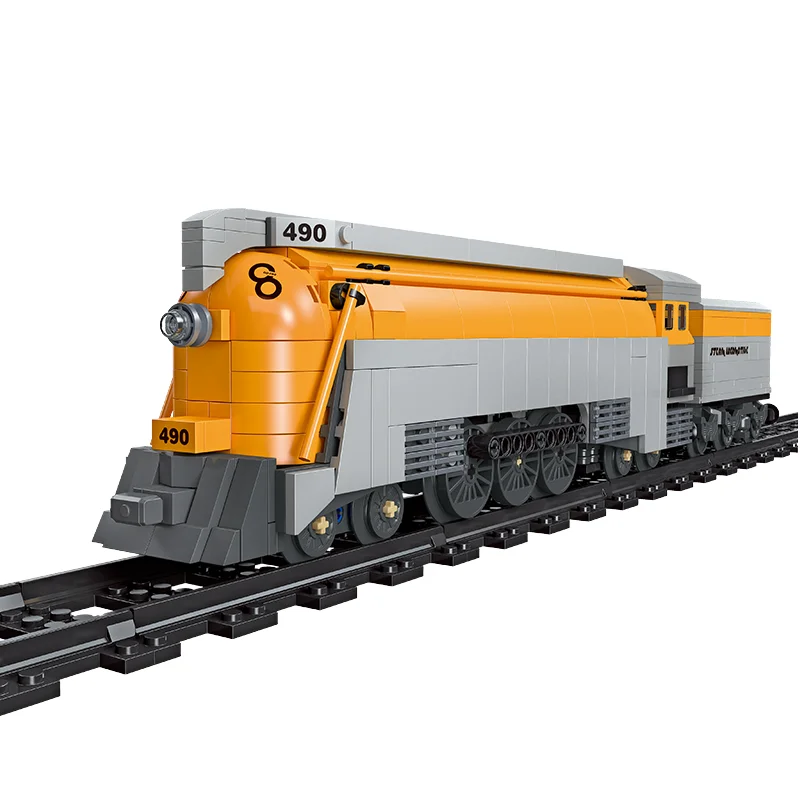 JIESTAR Steam Locomotive Model Building Block Set - 808 Pcs