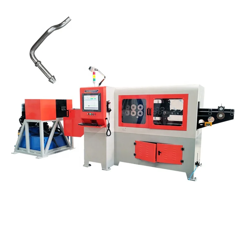 High Quality Silencer Hanger Hook Making Forming Equipment Combined 3d Wire Bending Machine and Rivet End Making Machine