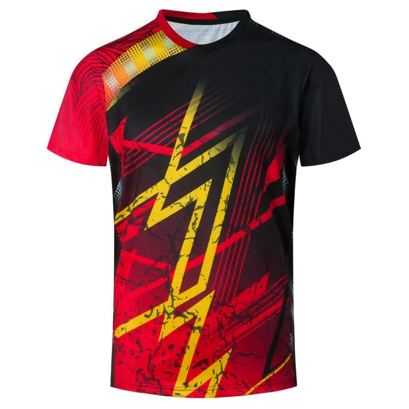 Yingtenidi OEM Service  Custom Logo Polyester Sublimated T Shirt Short Sleeve Digital Printed Men Sublimation Shirt