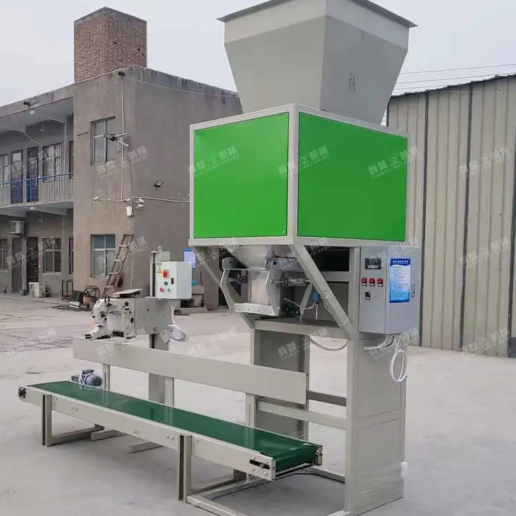 50kg Fertilizer Packing Machine Weighing Filling for Fertilizer/seeds/snack With Bag Sewing Machine