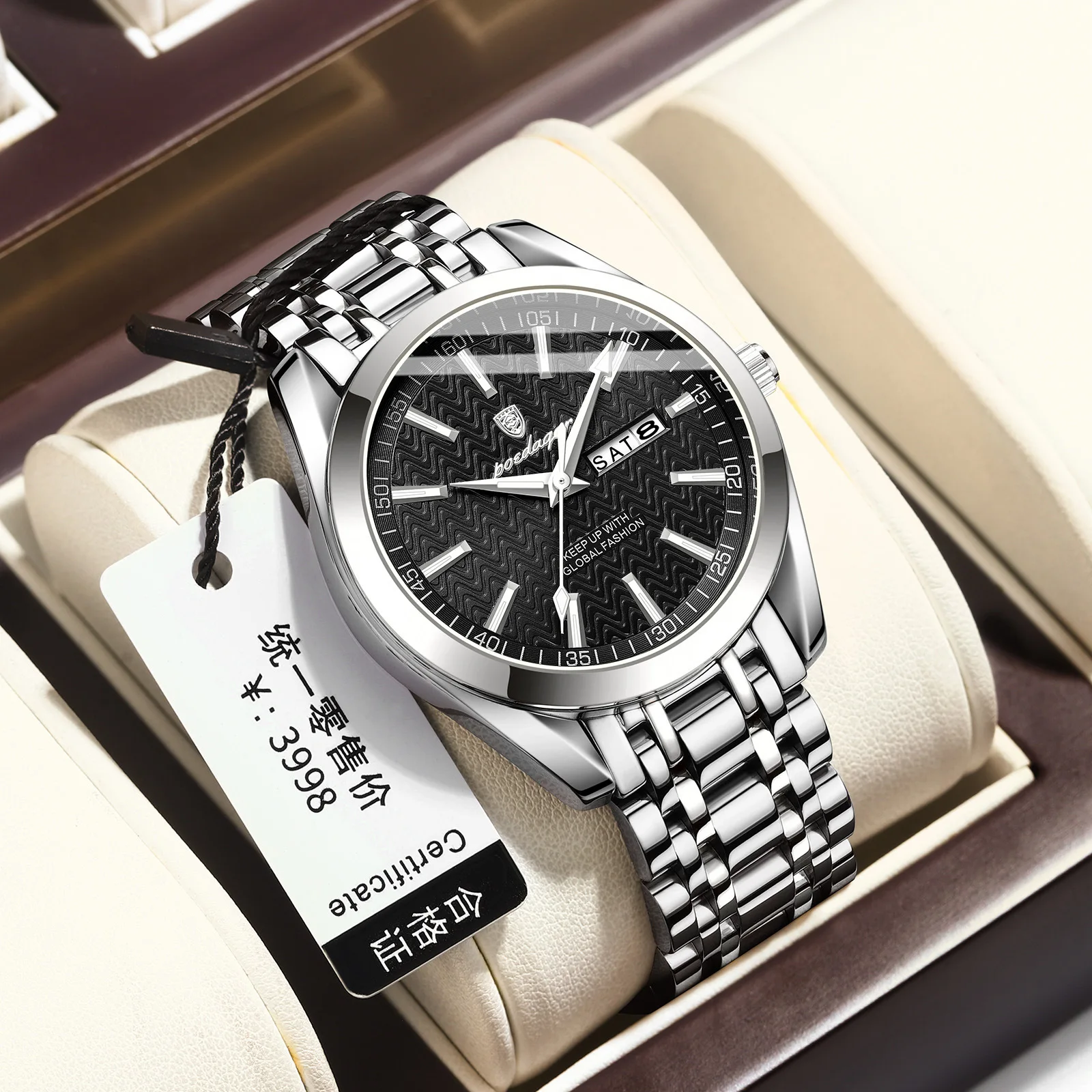 Fashion Quartz WristWatch Vintage Golden Watch Male Gold Luxury Classic Man Watches Waterproof Clock P962