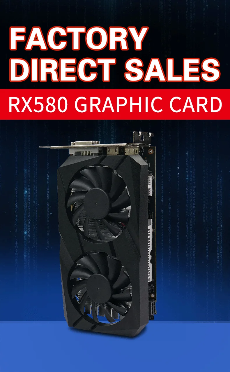 New RX580 8G 2048SP DDR5 PC Graphics Card