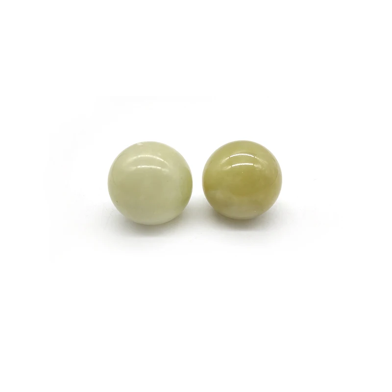 Customized Natural Jade Baoding Ball Green Jade Healing Crystal Jade Message Hand Ball