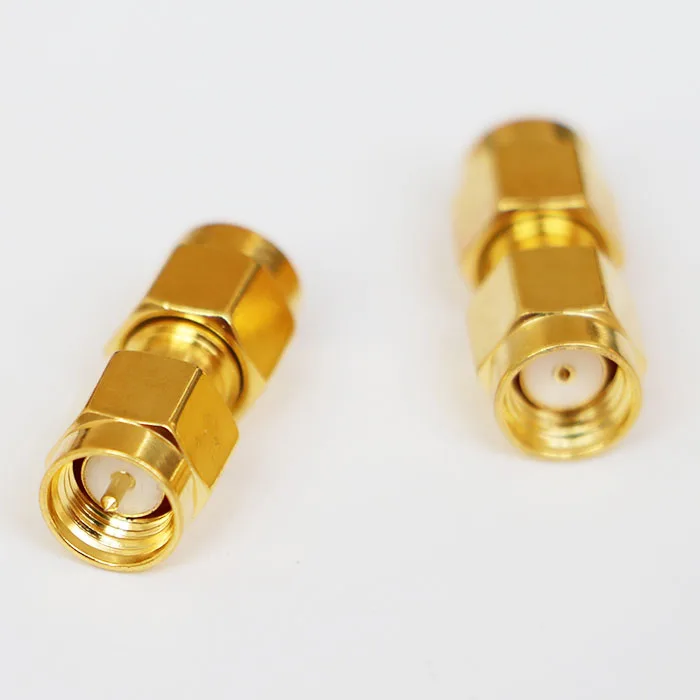 Gold Plated RP SMA Male to Male Connector RF Coaxial Adapter