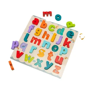 Hot sale Montessori Wooden Spelling Word Game Toy 26 English Letters Early Educational Cognitive Wooden Toy for Kids Teaching Aids