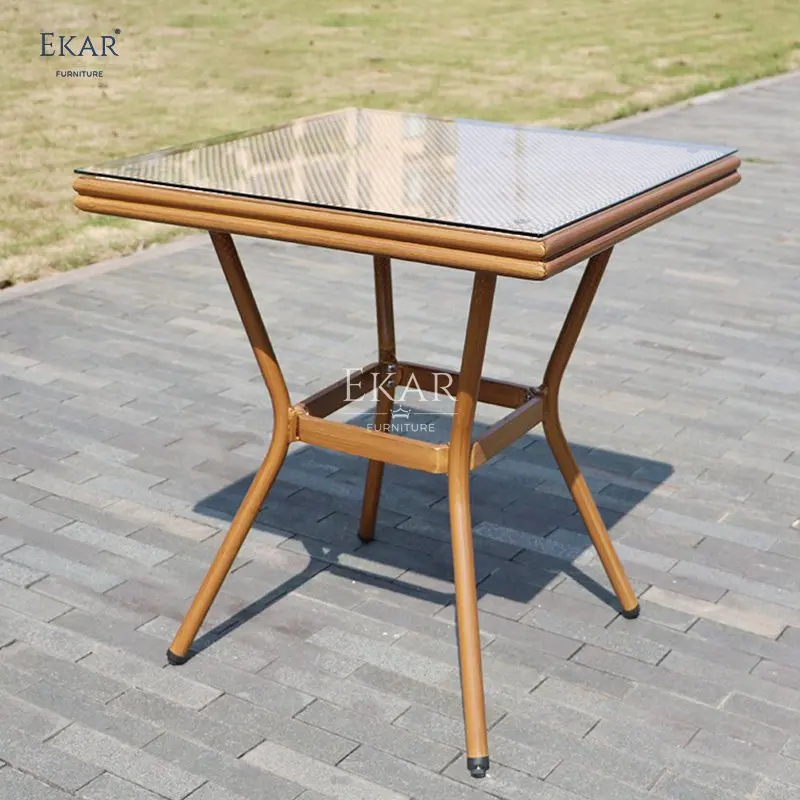 Outdoor Dining Table and Chairs Set - Durable Aluminum and Waterproof Fabric factory