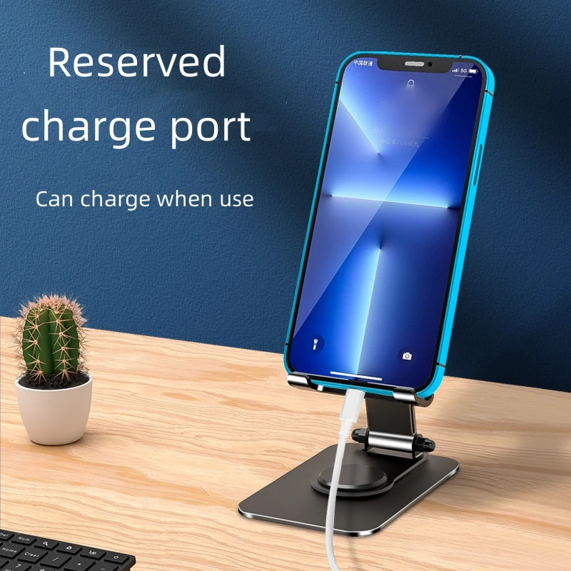 Portable Adjustable Foldable Tablet Stand Holder 360 Rotation Carbon Steel Material Cheap Price Home Indoor Use Phone PC Holder