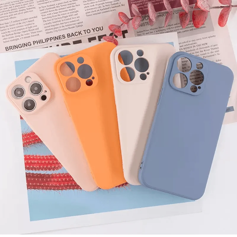 Custom Cheap Price High Quality Tpu Liquid Silicone Phone Case Colorful