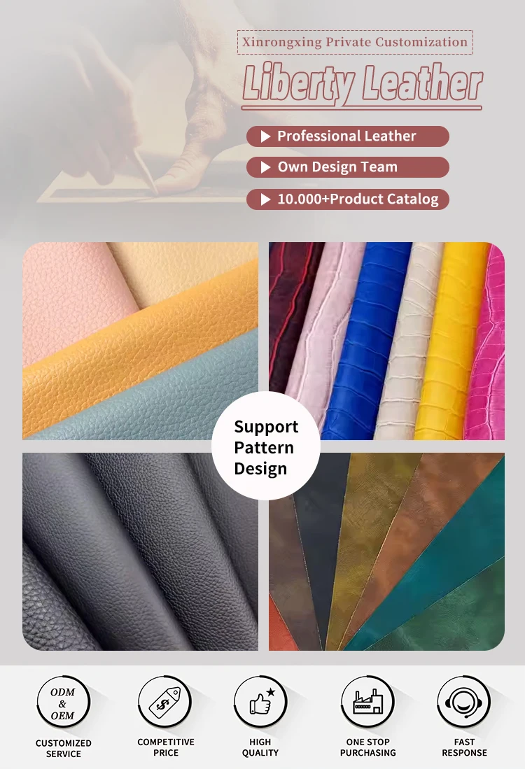 Flame Retardant and Eco Friendly PVC Leather for Bags Customizable in 54/55" Width and 0.5-1.0mm Thickness