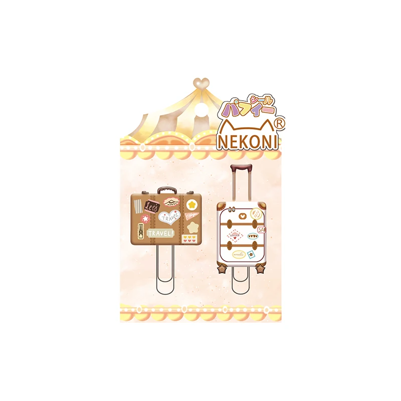 Nekoni Kawaii Канцтовары ПВХ закладка для чтения подарки бумажные зажимы модные скрепки офиса канцелярские принадлежности