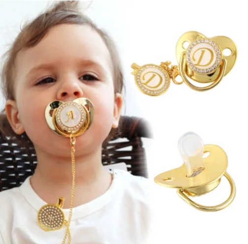 Best Selling Custom Luxury Baby Pacifier Clip Holder Bling Blanks