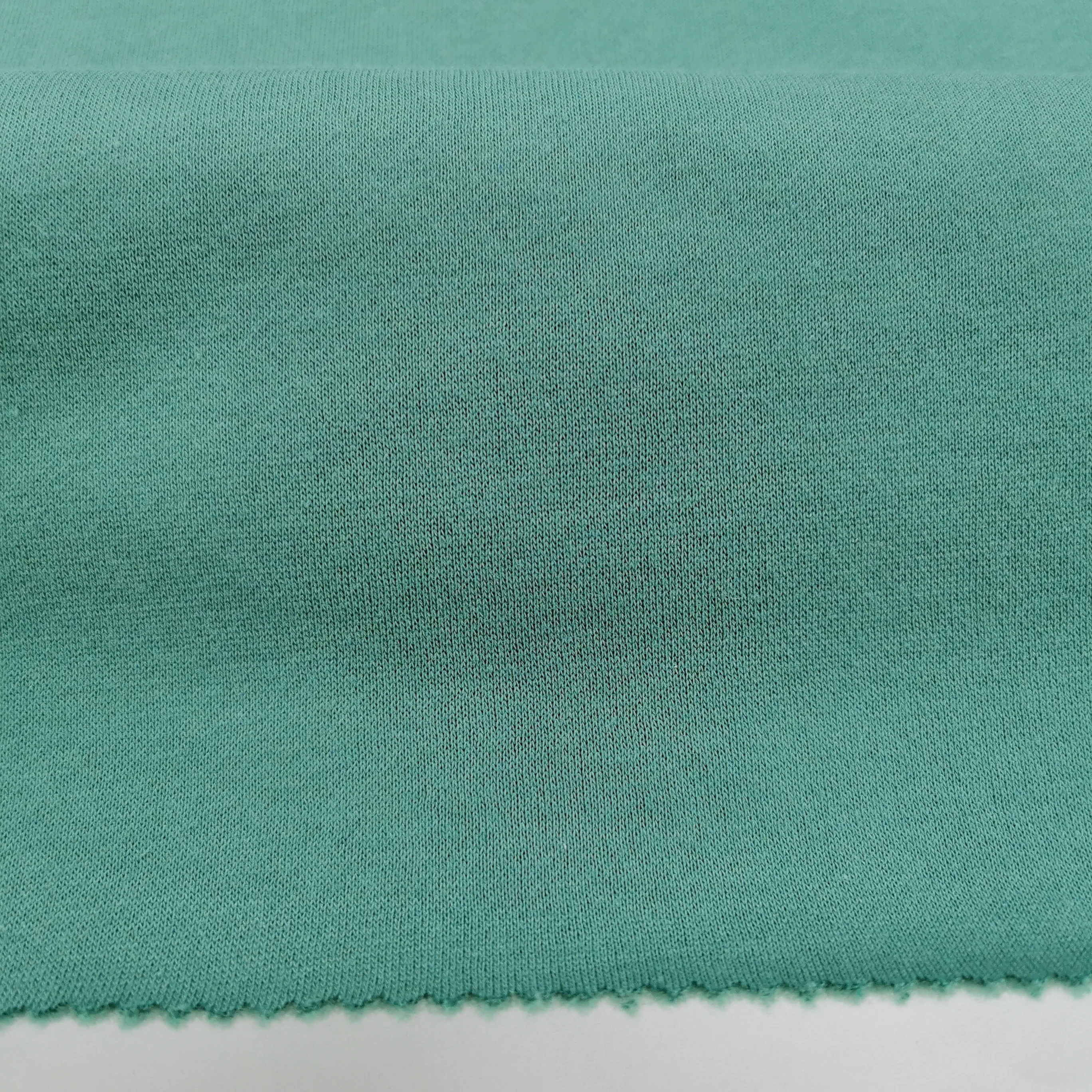 T/C French Terry Fabric Brushed Knitting Polyester Cotton Hoodie High Quality Footer Knitted for Sweater Garment Sweatshirts