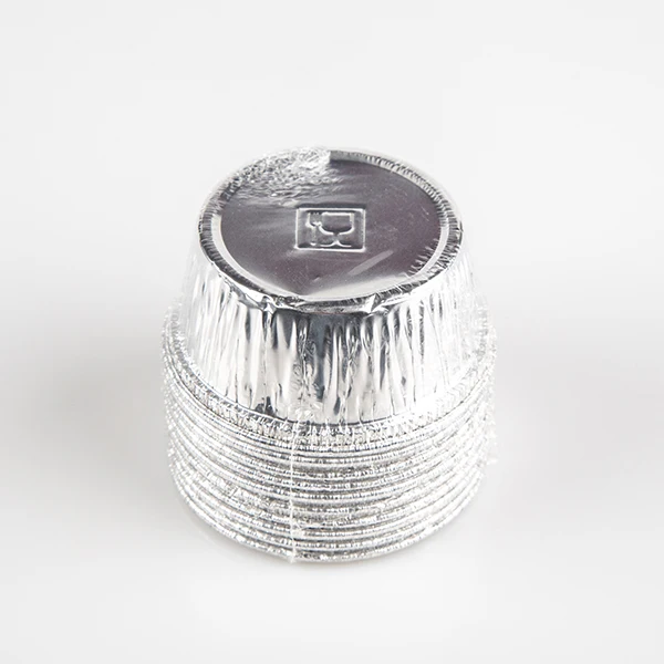 product tia yb28 150ml three inch semi circular cup alloy aluminum foil container airline food packaging tray stackable foil container-4