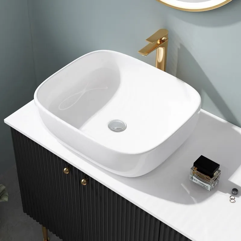 product factory wholesale wash basin ceramic aluminium honeycomb bathroom cabinet basin table top bathroom textured vanity sink-8