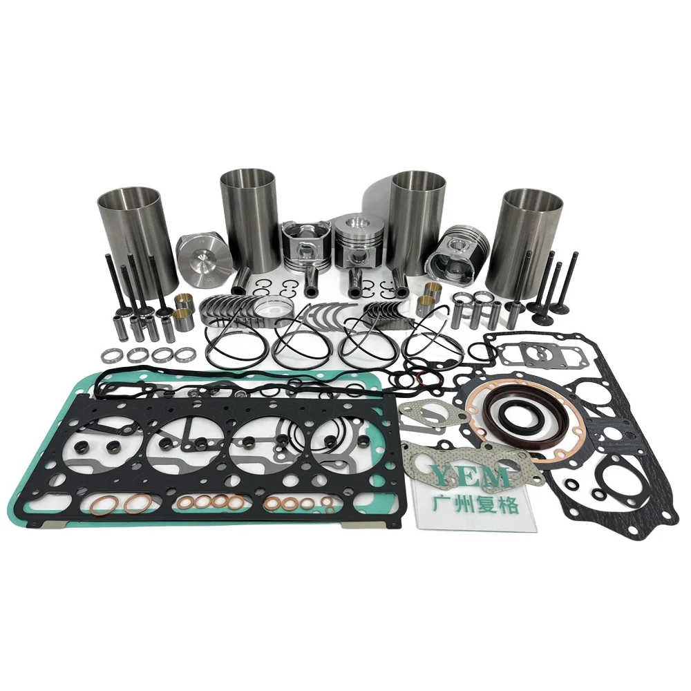 For Kubota D1105 Engine Overhaul Kit With Cylinder Liner Piston Rings Full Gasket Set Engine Bearings Valves Engine Parts Hot 3