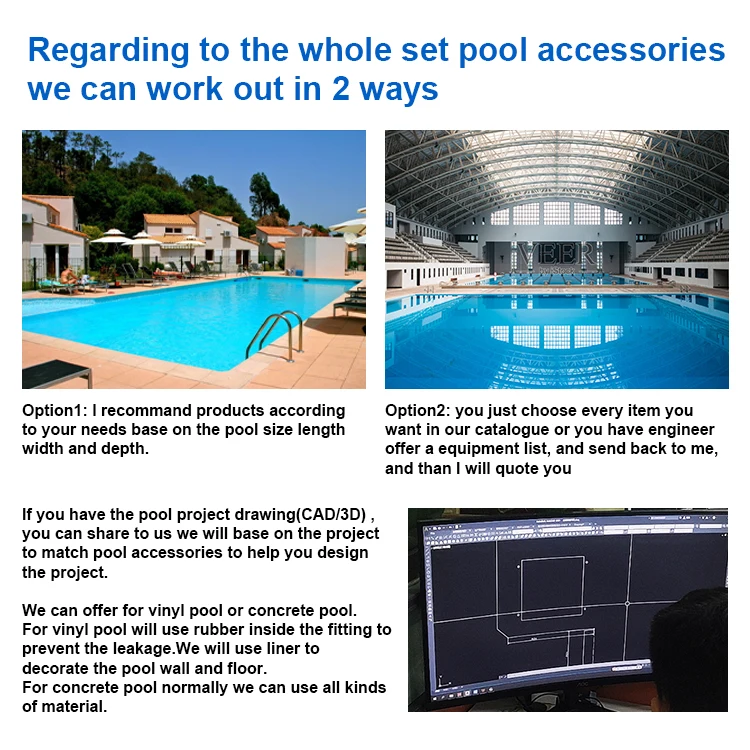 Fenlin Factory Direct Wholesale Full Set Stainless Steel Swimming Pool Equipment & Accessories Including Pool Light & Ladder