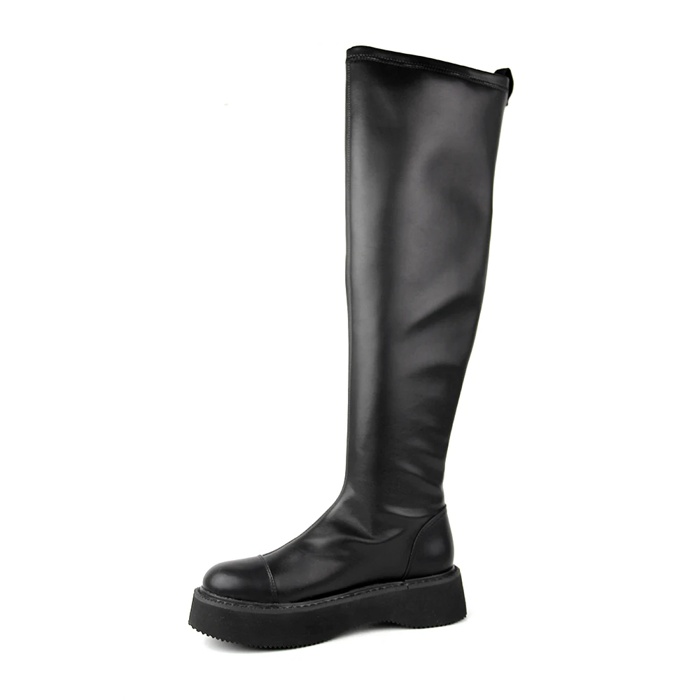 Long Boots Autumn And Winter New Round Head Platform Boots Shoes High ...