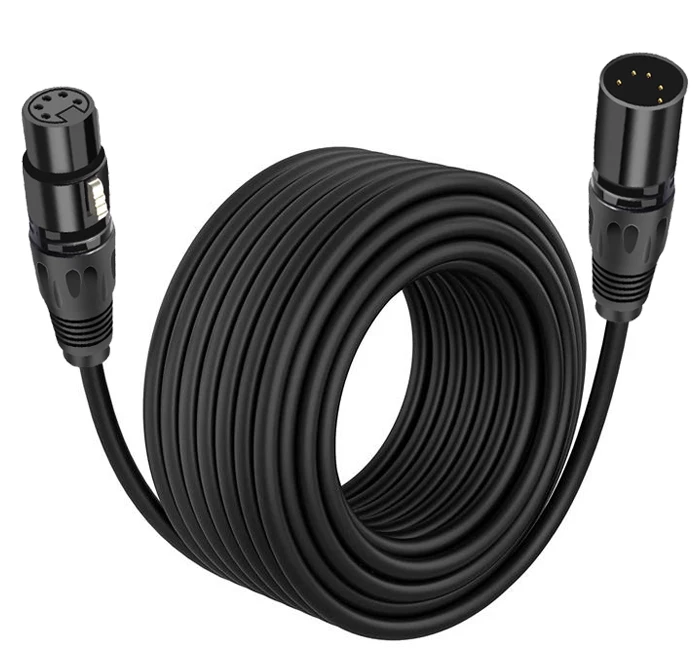 Dmx 5 Pin Xlr Mic Cable Male to Female Light Cable Xlr Connector 5 Pin for Professional Amplifier Stage Light Microphone