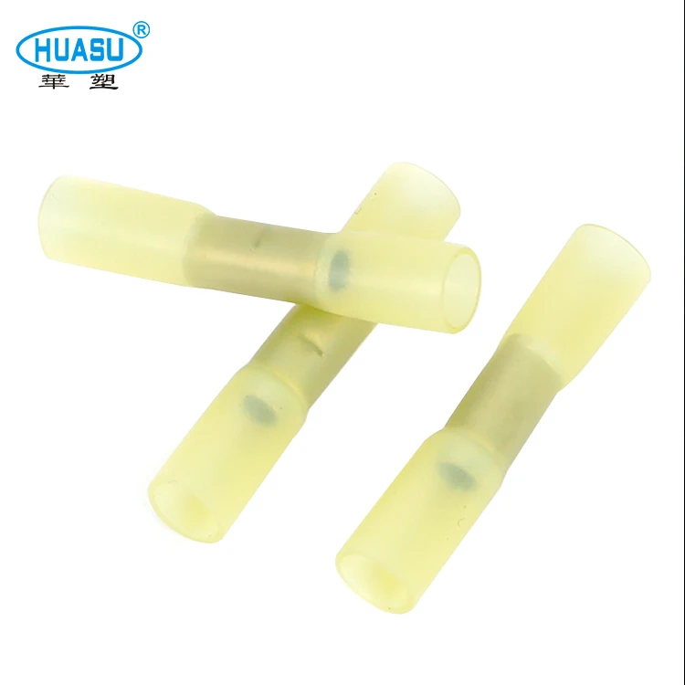 High Quality Nylon Tinned Copper Yellow 12-10 AWG Wire Connectors Electrical Crimp Butt Connector Fully Insulated Splice