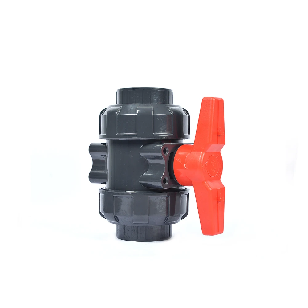 Export UPVC double Union Ball Valve Plastic irrigation True Union Ball Valve for Water SupplyUPVC PIPE UPVC VALVE UPVC PIPE FITTING