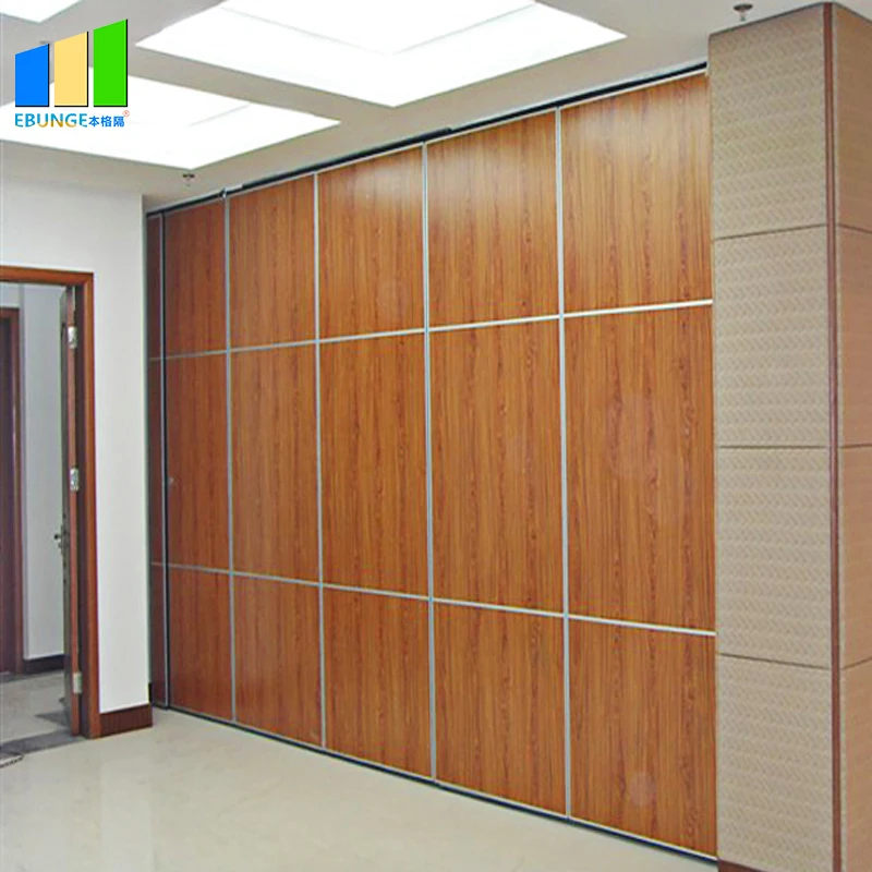 Philippines Acoustic Internal Sliding Folding Automatic Mobile Folding Wooden Doors Wall Hanging Partition With Soundproof