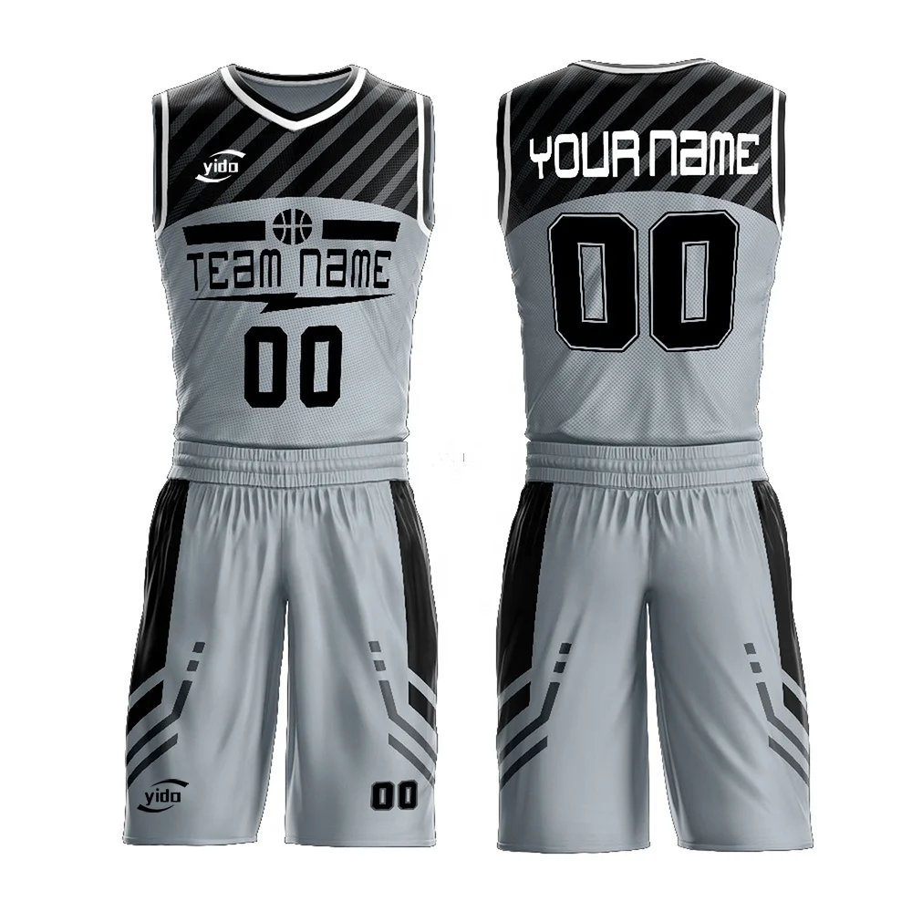 Source New gray basketball sets design template sublimation 100