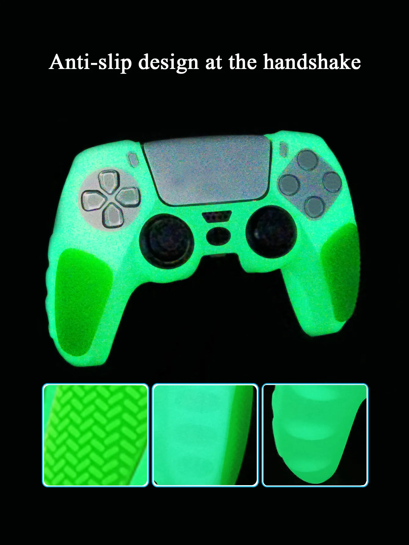 Soft Touching Cases ForPS5 Gaming Controller Silicone Cover Accessories Protection Night Light Shockproof Cover factory