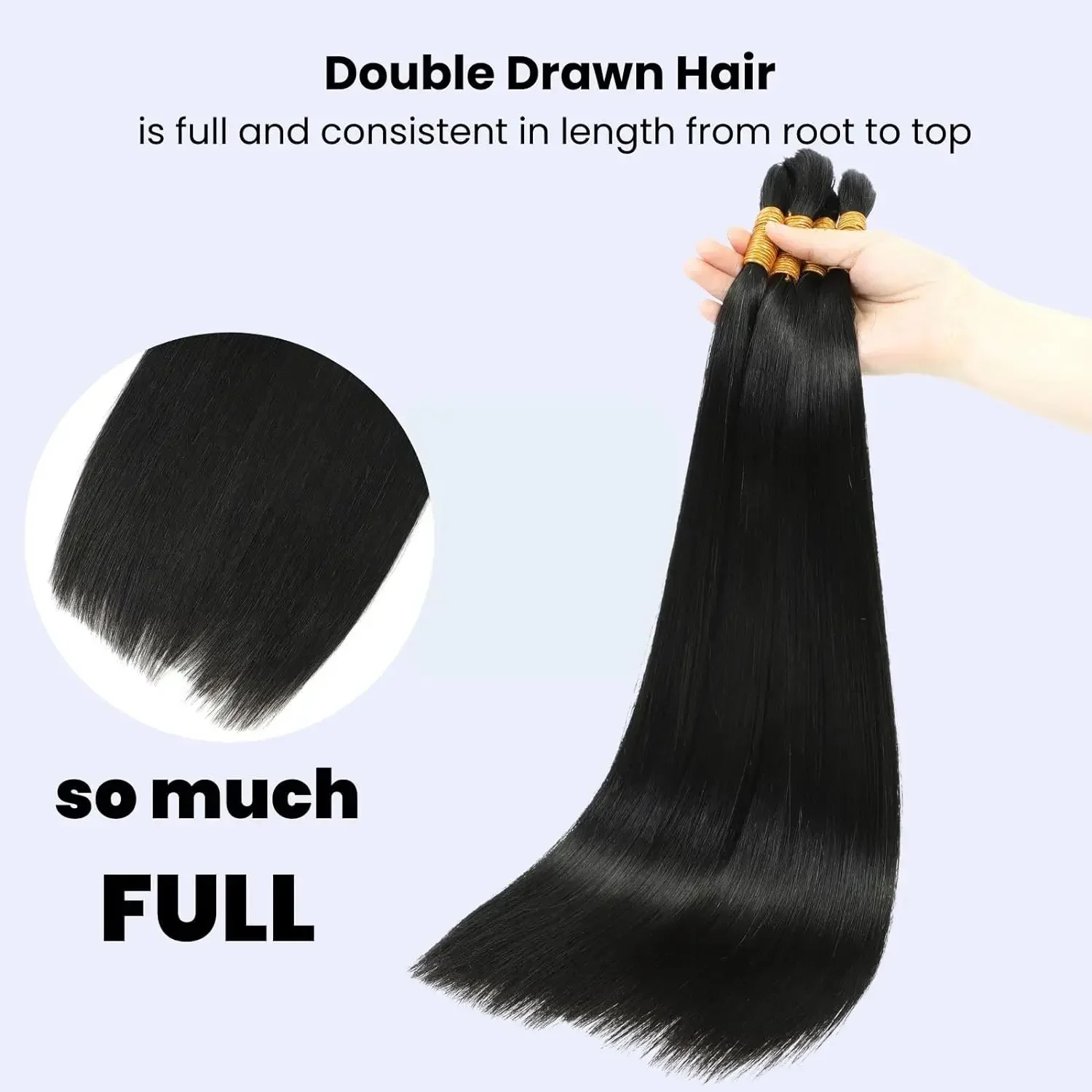 Echthaar Bulk Für Braiding Flechthaar Natürlich Weich_voghion.com