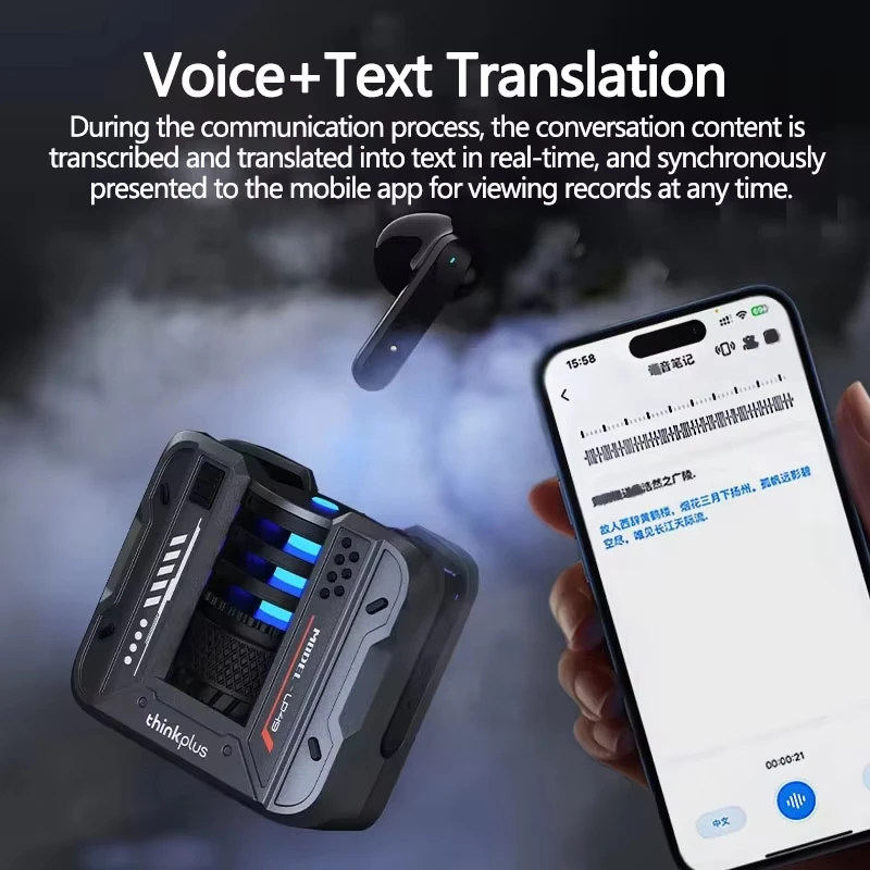 Original Lenovo LP49 AI Multilingual Translation Earphones Wireless Upgrade BT V5.4 Headsets Low Latency Gaming Earbuds