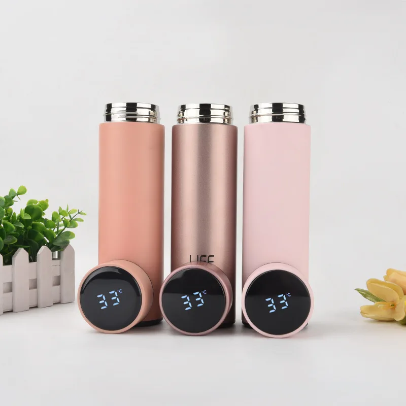 Intelligent Thermos Bottle Temperature Display Water Bottle Vacuum Flasks  Stainless Steel Thermoses Tea Coffee Cup With Brush