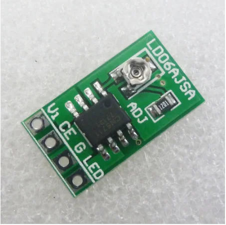 Adjustable Constant Current LED Driver Board – 30 To 1500mA Output, 2.8V-6V Input, Integrated Design With Temperature Regulation & Enable Function, For 3V 3.3V 3.7V 4.5V 5V 6V LEDs (5-Pack)