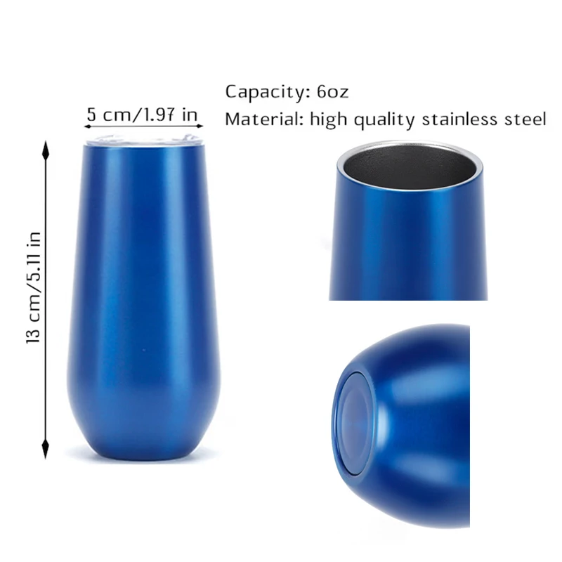 В наличии стальной стакан для шампанского с изоляцией под заказ металлические белые канавки для шампанского стакан для подружки невесты для свадьбы