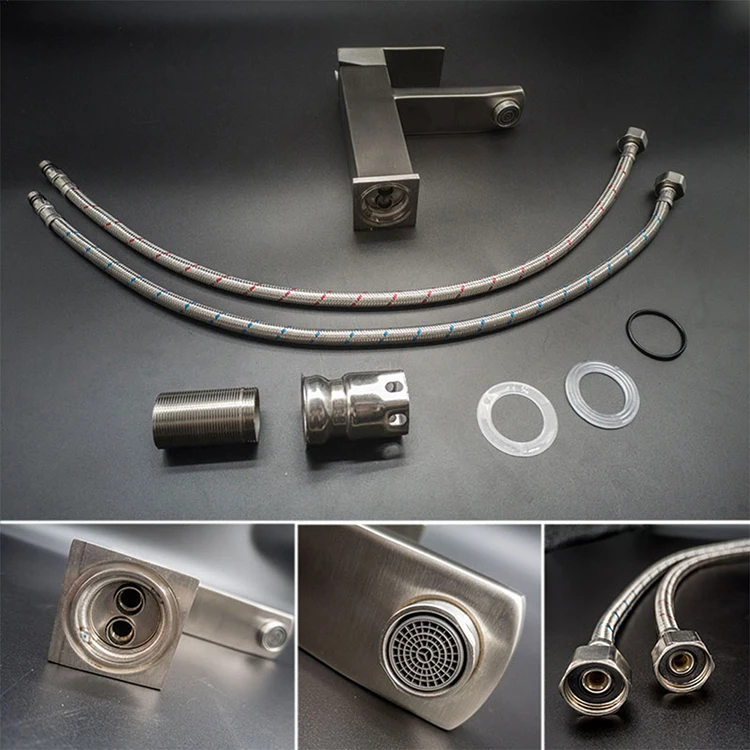 304 Stainless Steel Basin Faucet Single Handle Hot And Cold Water Taps