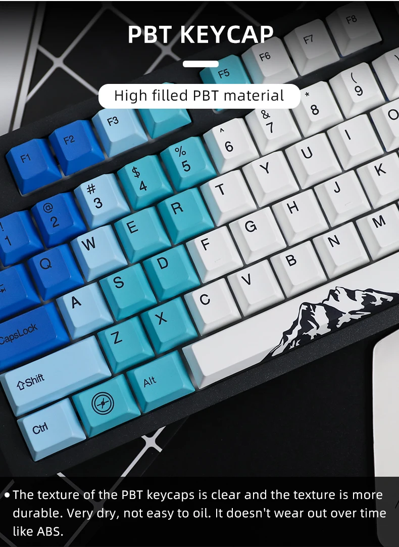 Hzgamer 116keys Mechanical Keyboard Buttons Keycap Replace Keycap For ...