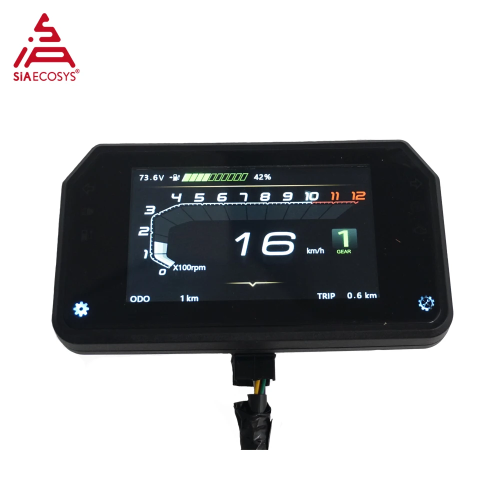 SiAECOSYS Adjustable TFT T15 with CAN-BUS Communication Speedometer for Electric Tricycle and Electric Mini Car
