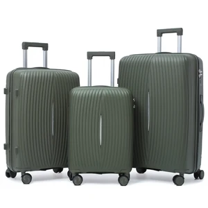 Factory Direct Wholesale High Quality Large 3pcs PP Suitcase Trolley Bags 20/24/28 Inch Luxury Modern Luggage Valises Durable