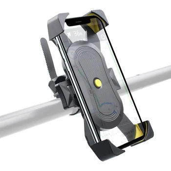 Bike Bicycle Motorcycle Handlebar Retractable Adjustable Cell Phone Stand Holder For 4.6-6.8 inches Mobile Phone Mount