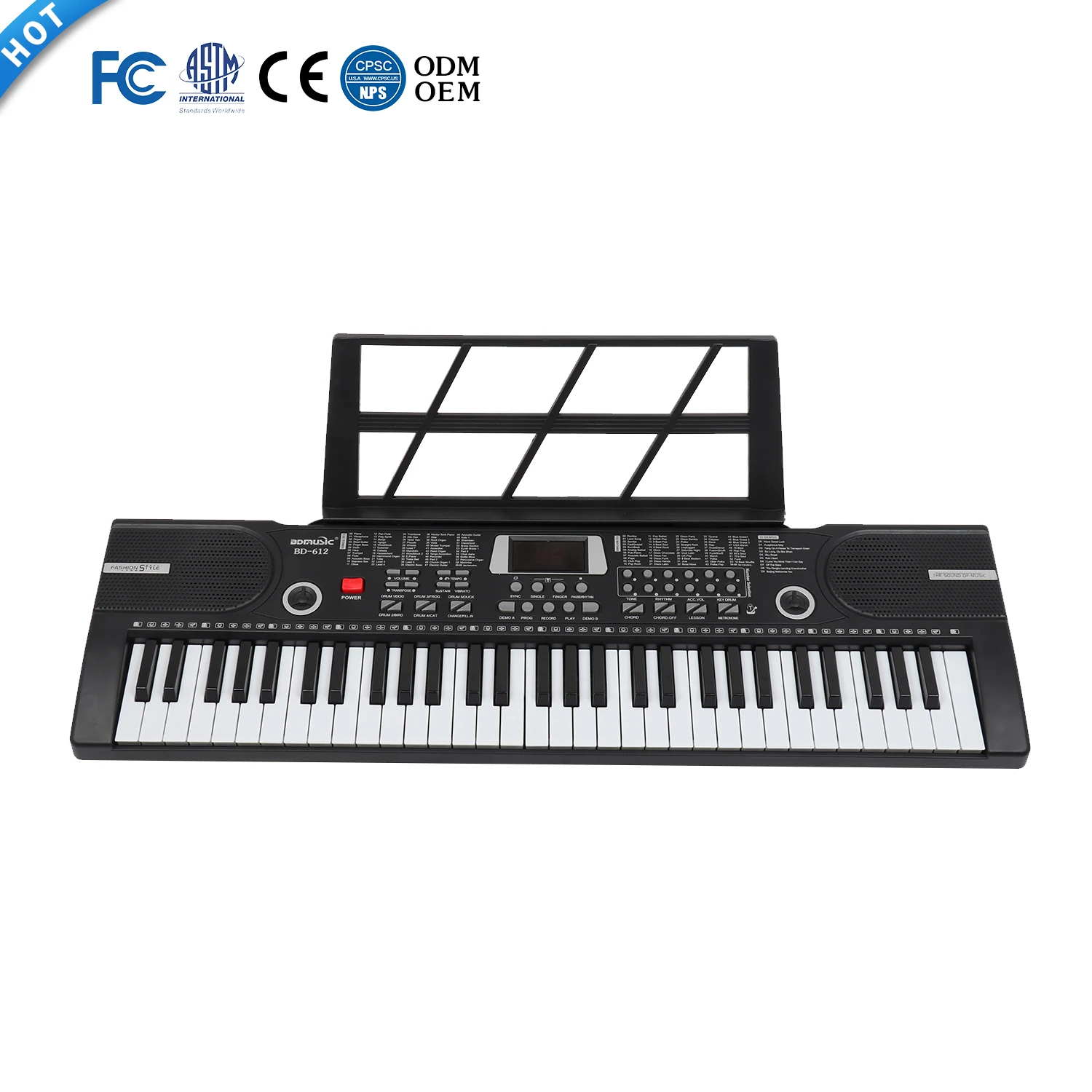 BD Music Education 61 keys Digital Keyboard Musical Instrument Toys For Wholesale