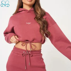 Women Plus Size Blank Cropped Hoodie Women Sweatshirt Cropped Hoodies