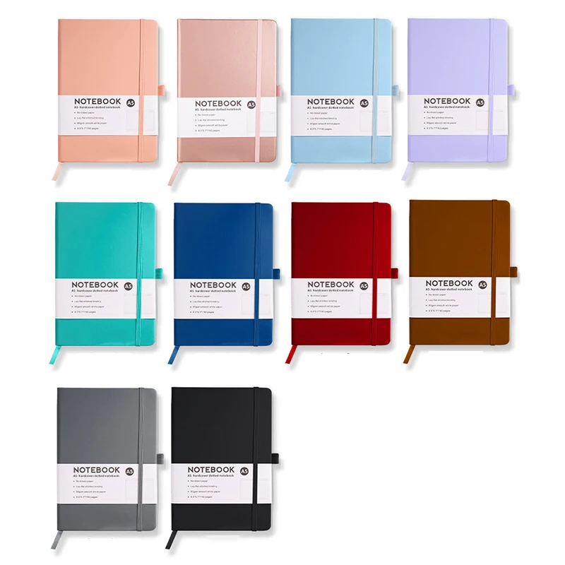 CJX121 2026 2025 Customized logo A5 B6 PU Leather Hard Cover