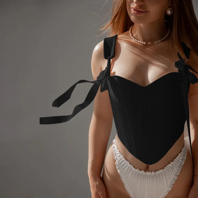 Women's 2025 Autumn Street Style Vest Strapless Slim Waist Suspender Top with Short Length Front Logo Sexy Hot Girl Look
