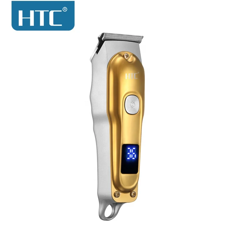 HTC AT-179 Профессиональный Металлический Электрический парикмахерский триммер для волос Беспроводная перезаряжаемая машинка для стрижки волос для мужчин