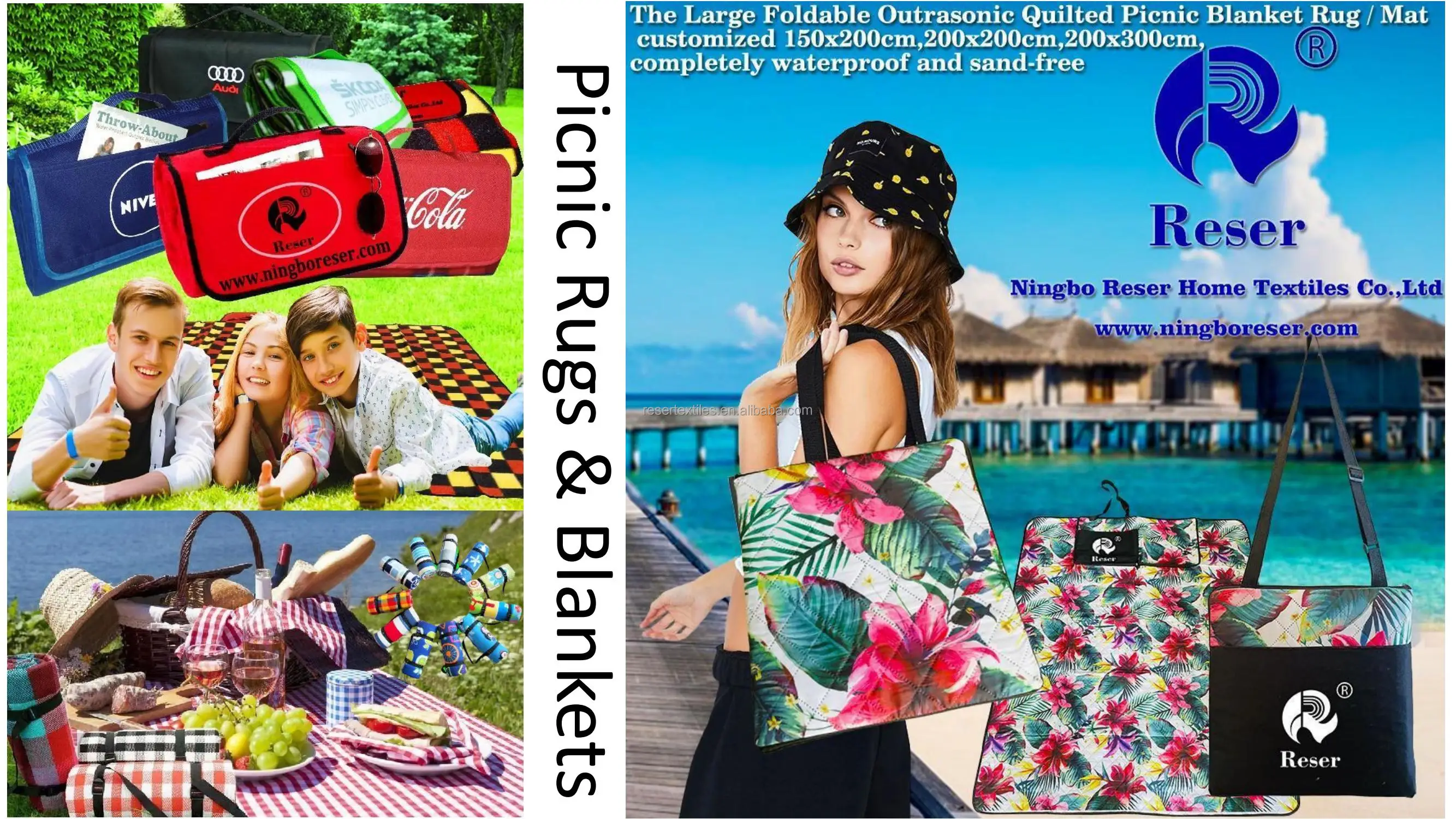 Custom Logo Modern Portable Ultrasonic Outdoor Picnic Mat High Quality Waterproof Plain Design Beach Camping Sports Mat for