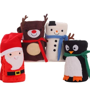 Wholesale Christmas Winter Comfortable Flannel Kids Throw Blanket